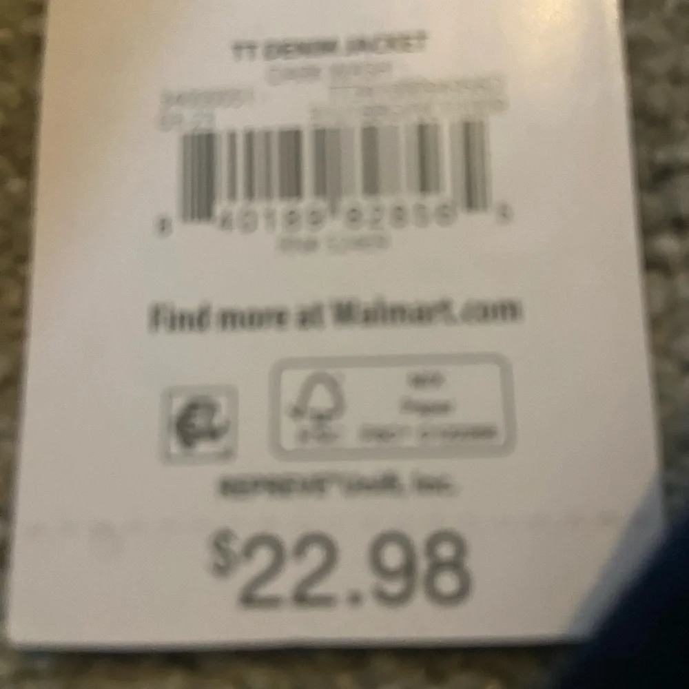 Time and Tru Dark Blue Denim Jean Jacket - Picture 7 of 7